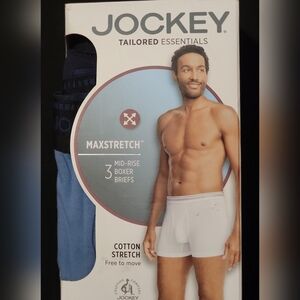 Jockey Men's Black and Blue Boxer Briefs